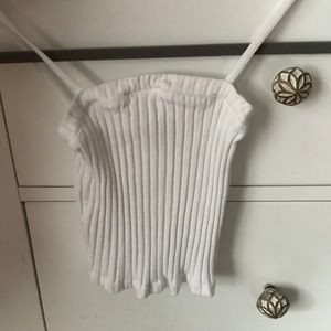 White urban outfitters tube top with straps